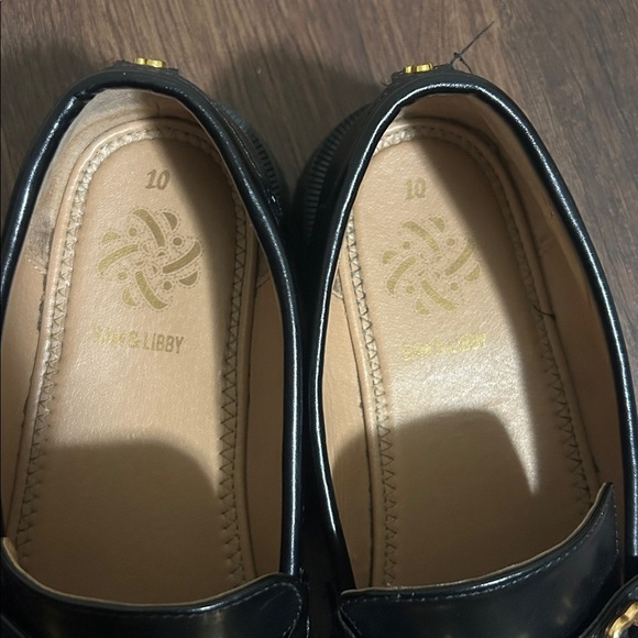 EUC Sam & Libby Women's Remi Black/Gold Chunky Lug Sole Loafer size 10 - Picture 8 of 12